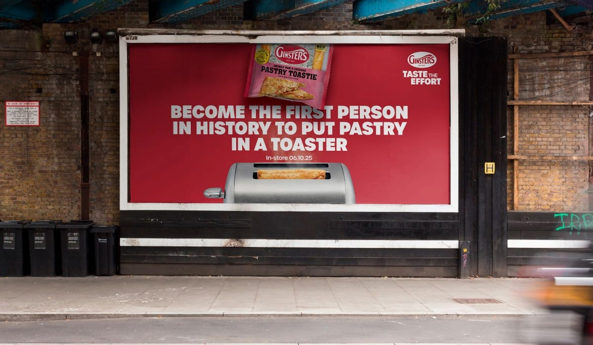 Ginsters Pastry Toasties OOH campaign